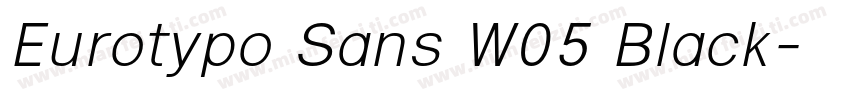 Eurotypo Sans W05 Black字体转换